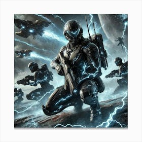 A Science Fiction Depiction Of The Storm Legion, E 1 Canvas Print