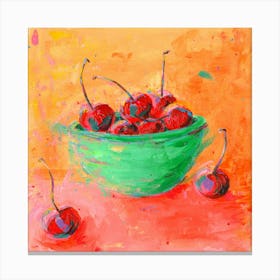 Bowl Of Cherries Canvas Print