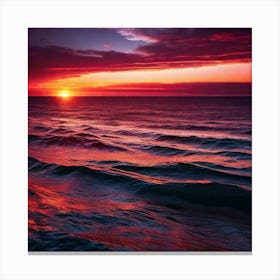 Sunset Over The Ocean 220 Canvas Print