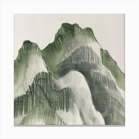 Japanese Watercolour Of Mount Nasu 5 Canvas Print