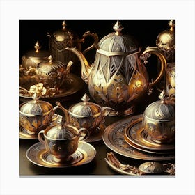 Russian Tea Set 2 Canvas Print