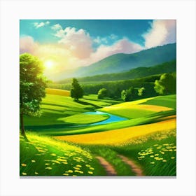 Landscape Painting 245 Canvas Print