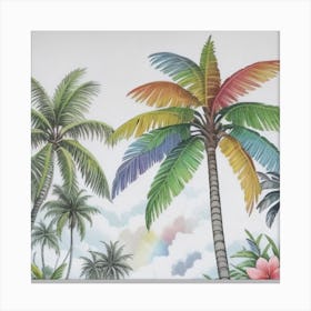Palm Trees luck Canvas Print