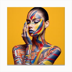 Body Painter Woman Canvas Print