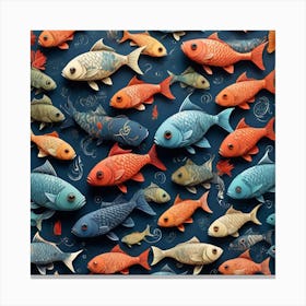 Fish pattern 1 Canvas Print