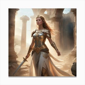 Elven Warrior Paintings Art Print Canvas Print