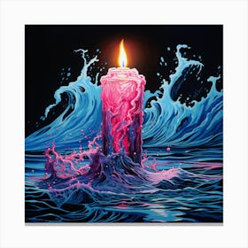 Candle In The Water 2 Canvas Print