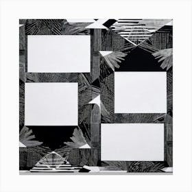 Abstract Black And White Painting Canvas Print