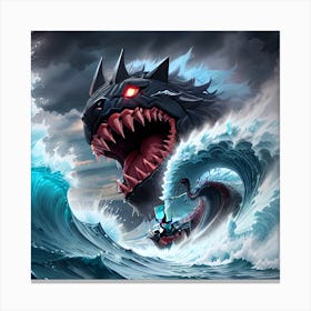 A Monstrous Tidal Wave 3 Canvas Print