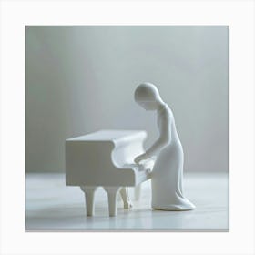 Piano Player Figurine Canvas Print