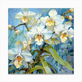 White Orchids Canvas Print