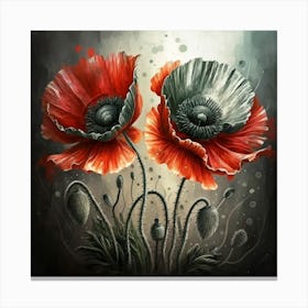 Poppies Shining flowers Canvas Print