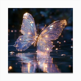 Glowing Butterfly Wall Print Canvas Print