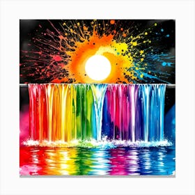 Rainbow Waterfall Canvas Print