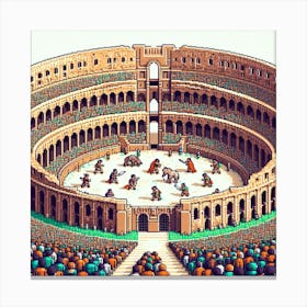 8-bit ancient colosseum 2 Canvas Print