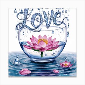 Love In The Water Canvas Print