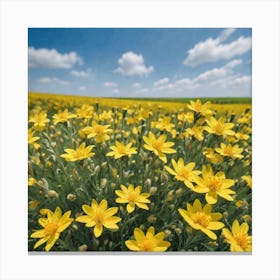 Yellow Wildflowers Canvas Print