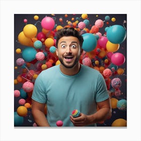 Happy Young Man Canvas Print