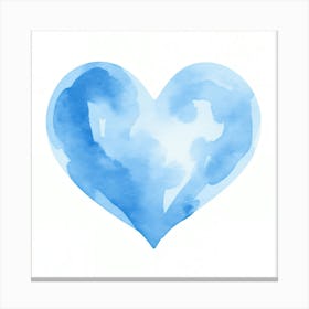 Watercolor Heart Canvas Print