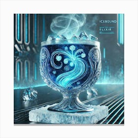 A Futuristic Drink Called Icebound Elixir, Elegant Canvas Print