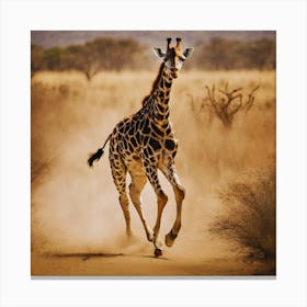 Giraffe Running Canvas Print