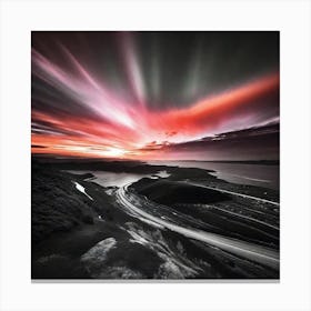 Sunset Over Iceland Canvas Print