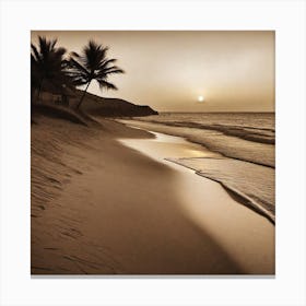 Photograph - Sunset At The Beach 1 Canvas Print