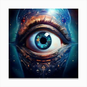 Firefly Eye, Pupil, Alien Head, Ufo, Staring, Surreal, Sci Fi, Extraterrestrial, Detailed, Imaginati (1) Canvas Print