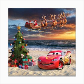 Christmas Car 2 Canvas Print