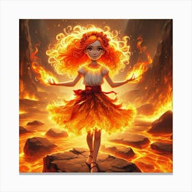 Fire Girl 3 Canvas Print