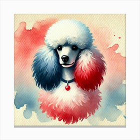 Watercolor Poodle 4 Canvas Print