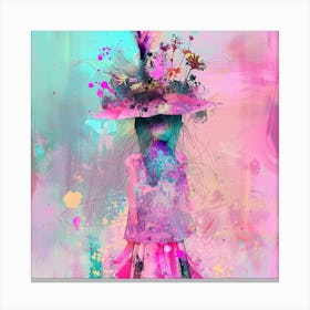 Girl In A Hat 7 Canvas Print