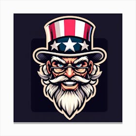 Patriotic American Mascot Canvas Print