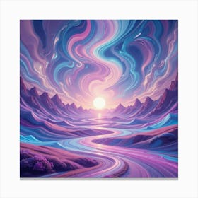 Psychedelic Landscape 3 Canvas Print