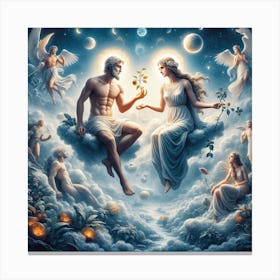 Eros And Aphrodite Canvas Print