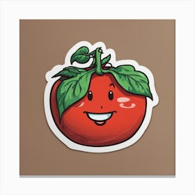 Tomato Sticker Canvas Print