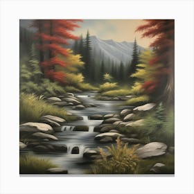 Stream In The Mountains Canvas Print