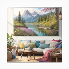 Mountain Landscape Canvas Art Canvas Print