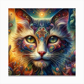 Cat Painting Canvas Print