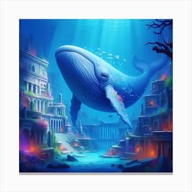 Whale In The City Canvas Print