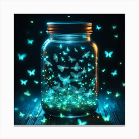 Jar Of Butterflies 2 Canvas Print