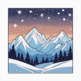 Snowy Mountains 7 Canvas Print