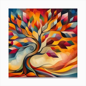 Abstract modernist Chestnut tree 2 Canvas Print