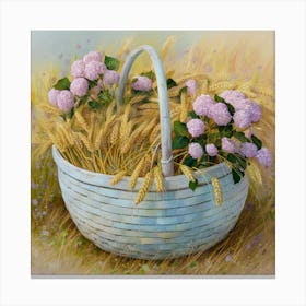 Basket Of Flowers 5 Canvas Print