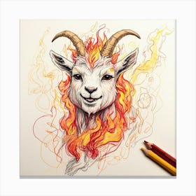 Goat Of Fire 30 Canvas Print