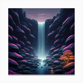 Waterfall In The Forest 5 Canvas Print