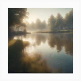 Sunrise Over A Lake 7 Canvas Print