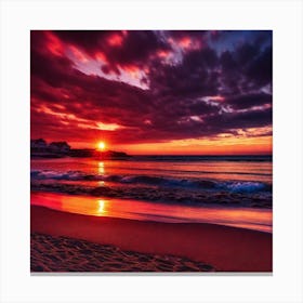 Sunset On The Beach 463 Canvas Print