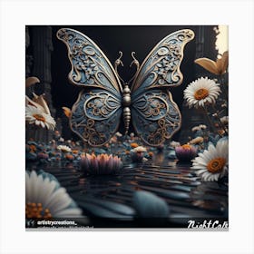 Butterfly In The Garden 1 Canvas Print