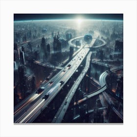 Futuristic Cityscape 12 Canvas Print